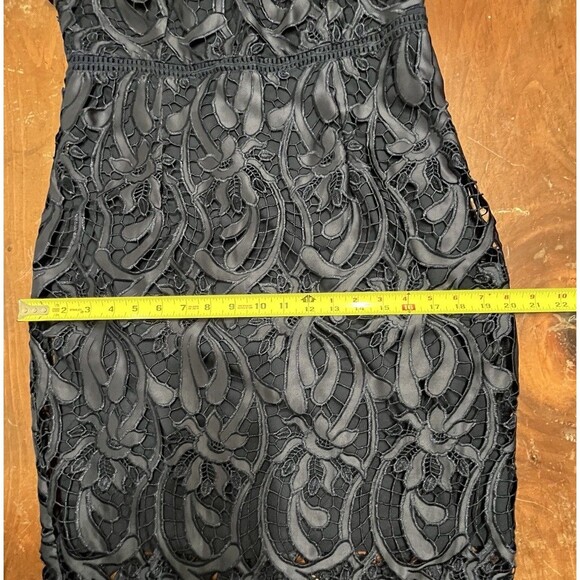 Bardot Isa Cocktail Dress Size 10 Lace Halter French Navy Lined Evening Party - Picture 9 of 12